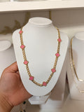 Pink gold necklace
