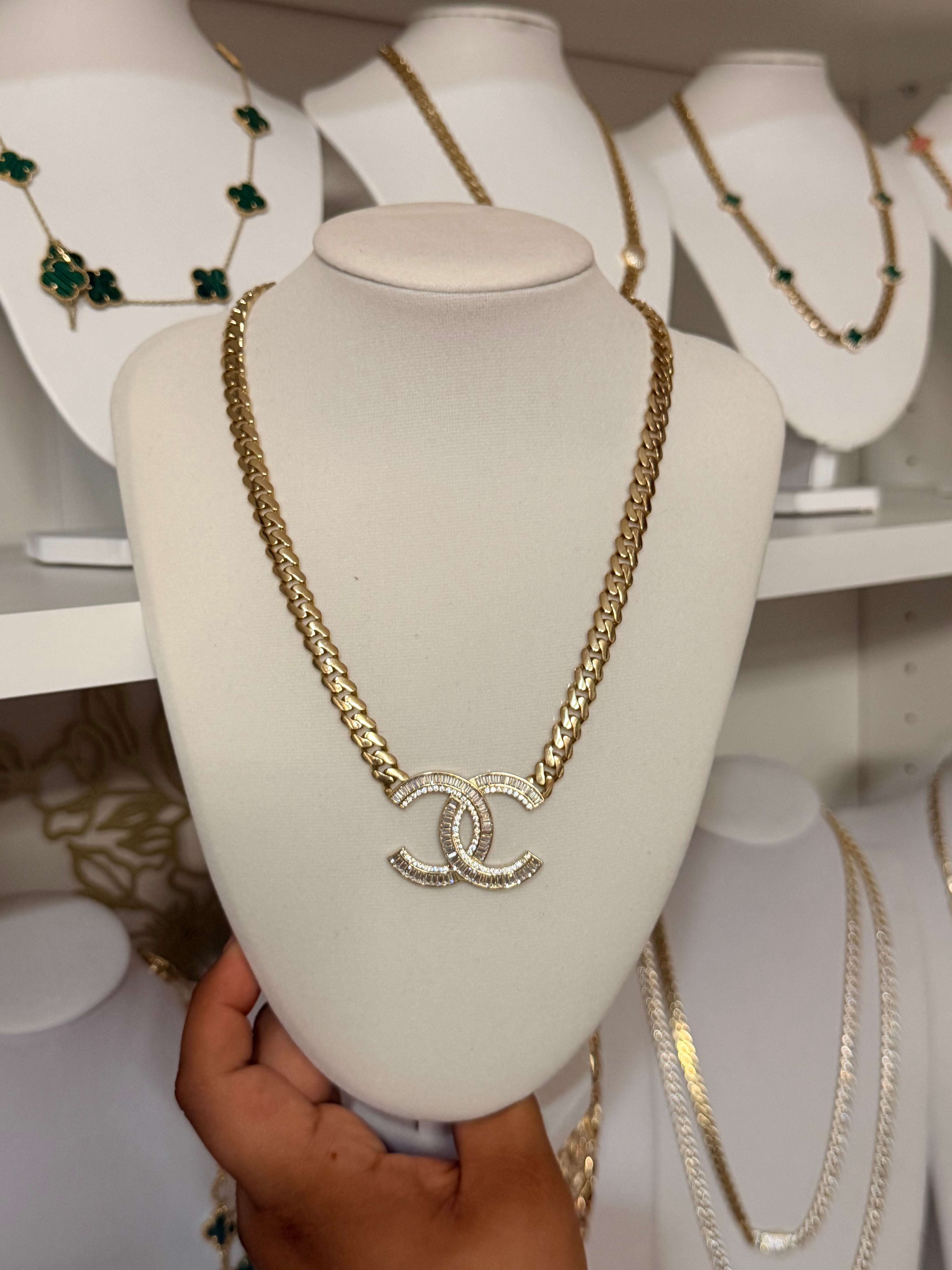 Cc gold necklace