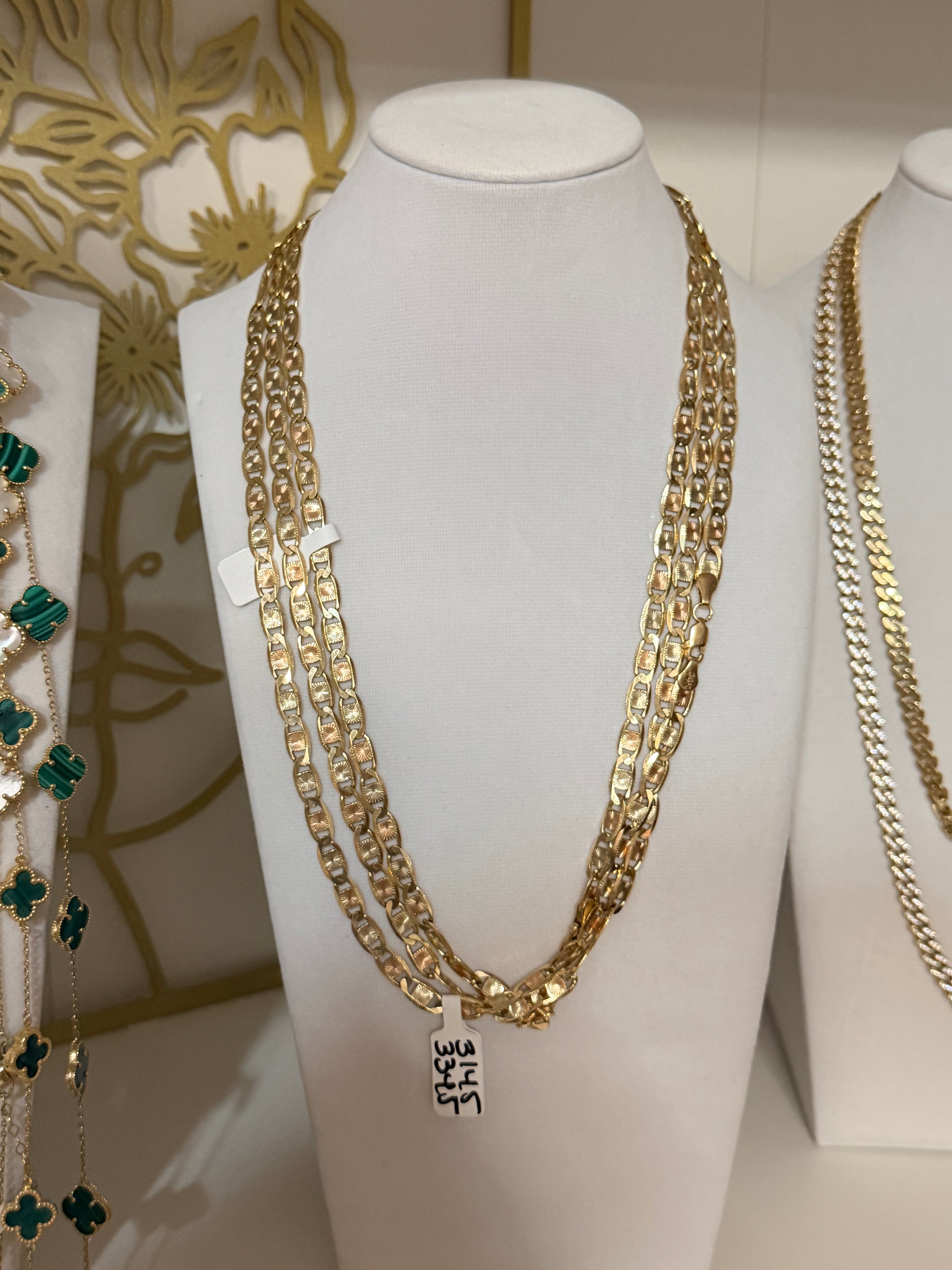 Gold necklaces
